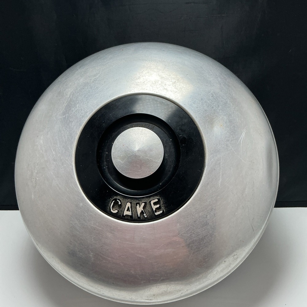Vintage KROMEX Aluminum Cake Saver Cover Only MCM 11.5" X 5" Some Dents